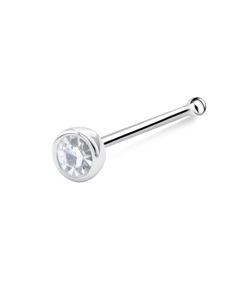 Little Crystal Silver Bone Nose Stud NSKD-1899